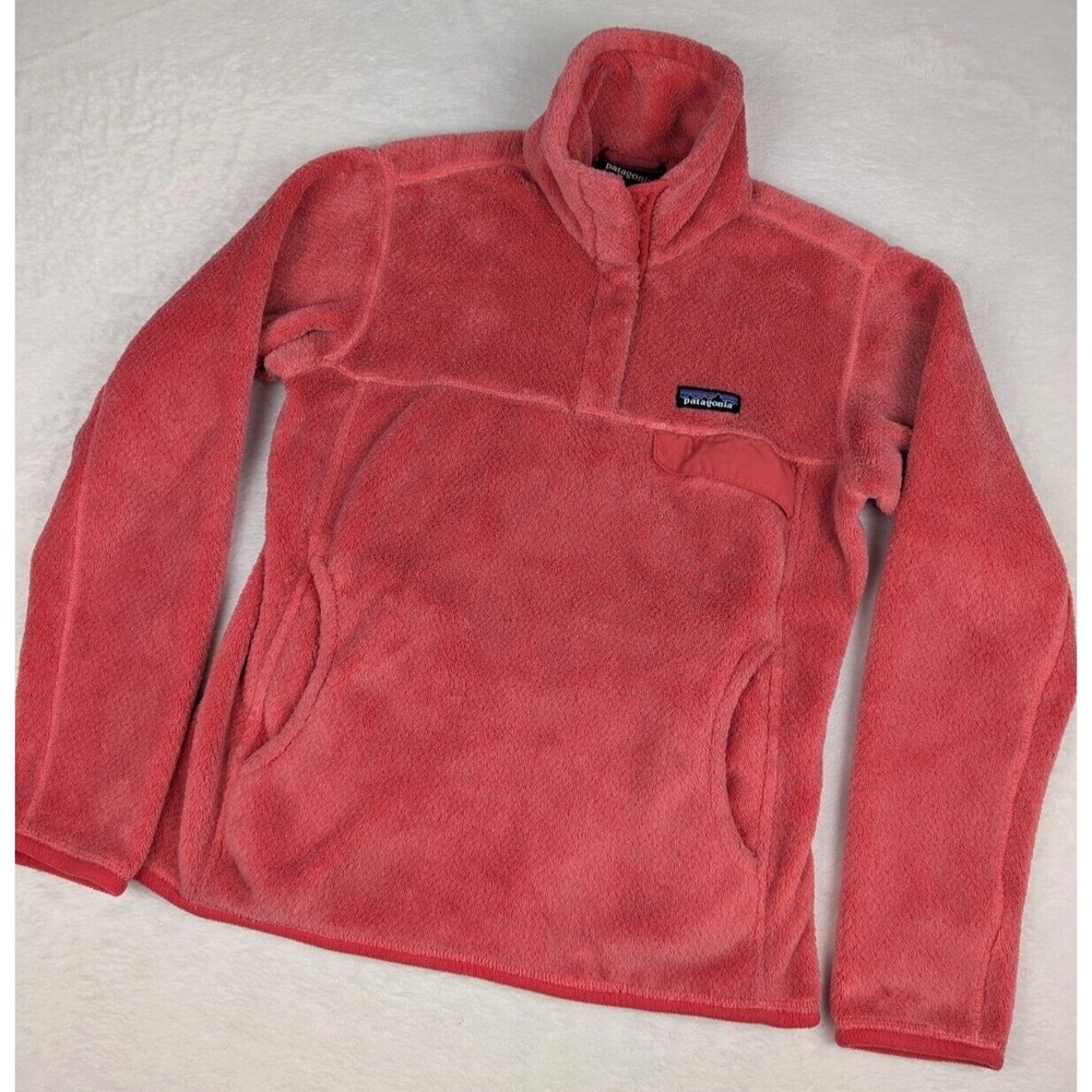 Patagonia Sweater Womens Small Re-Tool Snap T Pullover Sherpa Fleece‎ Pink